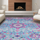Elegant Light Blue Medallion Motif(Blue)