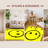 Ultra Soft Area Rug, Non Slip, Stain Resistant, Washable Area Rugs for Living Room, Bedroom, Striking Modern Youthful Expression(Yellow)