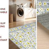 Ultra Soft Area Rug, Non Slip, Stain Resistant, Washable Area Rugs for Living Room, Bedroom, Elegant Neutral Botanical Touch(Gray)