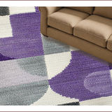 Ultra Soft Area Rug, Non Slip, Stain Resistant, Washable Area Rugs for Living Room, Bedroom, Contemporary Kids Bedroom Easy Care Accent Rug(Purple)