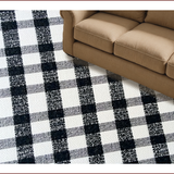 Ultra Soft Area Rug, Non Slip, Stain Resistant, Washable Area Rugs for Living Room, Bedroom, Stain-Resistant Minimalist Entryway Area Carpet(Black)