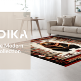 Ultra Soft Area Rug, Non Slip, Stain Resistant, Washable Area Rugs for Living Room, Bedroom, Natural Outdoor Scene Elements(Brown)