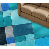 Ultra Soft Area Rug, Non Slip, Stain Resistant, Washable Area Rugs for Living Room, Bedroom, Contemporary Colorful Bedroom Non-Slip Rug(Blue)