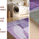 Ultra Soft Area Rug, Non Slip, Stain Resistant, Washable Area Rugs for Living Room, Bedroom, Cute Room Decor Bow Rug Lavender Uno Reverse Aesthetic Area Carpet(Purple)