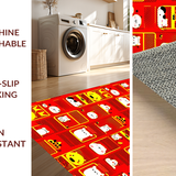 Brightly Colored Fun Shape Collage(Red)