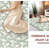 Ultra Soft Area Rug, Non Slip, Stain Resistant, Washable Area Rugs for Living Room, Bedroom, Whimsical Bow Shape Bathroom Carpet with Scalloped Edges(Green)