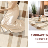 Ultra Soft Area Rug, Non Slip, Stain Resistant, Washable Area Rugs for Living Room, Bedroom, Vibrant Cozy Ogee Pattern Play(Beige)