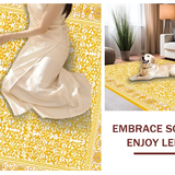 Ultra Soft Area Rug, Non Slip, Stain Resistant, Washable Area Rugs for Living Room, Bedroom, Luxurious Warm Tones Composition(Yellow)