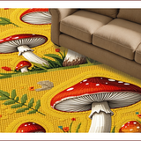 Ultra Soft Area Rug, Non Slip, Stain Resistant, Washable Area Rugs for Living Room, Bedroom, Nature-Inspired Washable Standing Rugs for Home Chefs(Yellow)