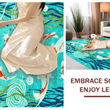 Brightly Colorful Pond Scene(Blue)