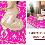 Playful Rustic Textured Welcome Mat(Pink)