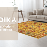 Ultra Soft Area Rug, Non Slip, Stain Resistant, Washable Area Rugs for Living Room, Bedroom, Rustic Mustard Accent Mat(Gold)