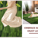 Ultra Soft Area Rug, Non Slip, Stain Resistant, Washable Area Rugs for Living Room, Bedroom, Cottagecore Leafy Nature Motif(Green)