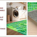 Ultra Soft Area Rug, Non Slip, Stain Resistant, Washable Area Rugs for Living Room, Bedroom, town city road playmat(Green)