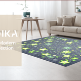 Ultra Soft Area Rug, Non Slip, Stain Resistant, Washable Area Rugs for Living Room, Bedroom, Whimsical Grey Cosmic Design(Gray)