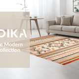 Ultra Soft Area Rug, Non Slip, Stain Resistant, Washable Area Rugs for Living Room, Bedroom, Dynamic Organic Patterned Surface(Orange)