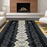 Ultra Soft Area Rug, Non Slip, Stain Resistant, Washable Area Rugs for Living Room, Bedroom, Contemporary Wild Animal Pattern(Black)