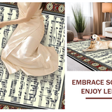 Ultra Soft Area Rug, Non Slip, Stain Resistant, Washable Area Rugs for Living Room, Bedroom, Bold Retro Rhythm Pattern Aesthetic(Red)