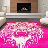 Ultra Soft Area Rug, Non Slip, Stain Resistant, Washable Area Rugs for Living Room, Bedroom, Trendy Safari Style Home Accessory(Pink)
