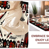 Modern Rustic Triangular Design(Red)
