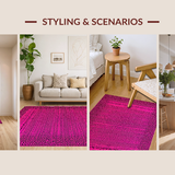 Ultra Soft Area Rug, Non Slip, Stain Resistant, Washable Area Rugs for Living Room, Bedroom, Trendy Abstract Animal Aesthetic(Pink)