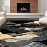 Abstract Luxe Marbleized Design(Black)