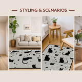 Cute Country Style Cat Motif(Black)