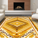 Ultra Soft Area Rug, Non Slip, Stain Resistant, Washable Area Rugs for Living Room, Bedroom, Playful Tassel Embellished Decor(Gold)