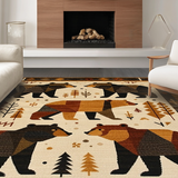 Ultra Soft Area Rug, Non Slip, Stain Resistant, Washable Area Rugs for Living Room, Bedroom, Vibrant Youthful Contemporary Look(Brown)