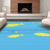 Bright Nautical Theme with Fish Design(Blue)