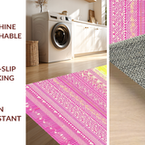 Ultra Soft Area Rug, Non Slip, Stain Resistant, Washable Area Rugs for Living Room, Bedroom, Radiant Ombre Wave Effect(Yellow)