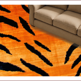 Ultra Soft Area Rug, Non Slip, Stain Resistant, Washable Area Rugs for Living Room, Bedroom, Vibrant Exotic Patterned Textiles(Orange)