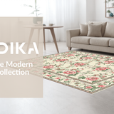 Whimsical Floral Tapestry Effect(Beige)