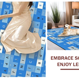 Ultra Soft Area Rug, Non Slip, Stain Resistant, Washable Area Rugs for Living Room, Bedroom, Whimsical Lettering Geometric Style(Blue)