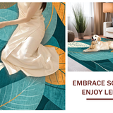 Artisan Crafted Colorful Leaf Motif(Blue)