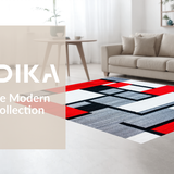 Contemporary Vibrant Geometric Layout(Red)