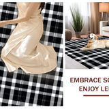 Rustic Black and White Checkerboard(Black)