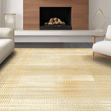Ultra Soft Area Rug, Non Slip, Stain Resistant, Washable Area Rugs for Living Room, Bedroom, Textured Jute Boho Inspired Design(Gold)