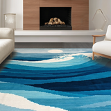 Dynamic Seafoam Curvilinear Arrangement(Blue)