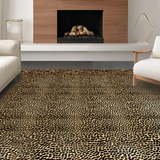 Ultra Soft Area Rug, Non Slip, Stain Resistant, Washable Area Rugs for Living Room, Bedroom, Bold Safari Striped Visual Element(Gold)