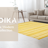 Ultra Soft Area Rug, Non Slip, Stain Resistant, Washable Area Rugs for Living Room, Bedroom, Rustic Handmade Cotton Weave(Yellow)
