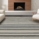 Ultra Soft Area Rug, Non Slip, Stain Resistant, Washable Area Rugs for Living Room, Bedroom, Trendy Dual-Tone Patterned Charm(Beige)