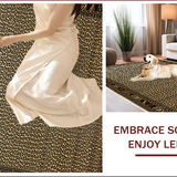 Ultra Soft Area Rug, Non Slip, Stain Resistant, Washable Area Rugs for Living Room, Bedroom, Western Leopard Print Non-Slip Bedroom Rug(Brown)