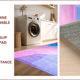 Ultra Soft Area Rug, Non Slip, Stain Resistant, Washable Area Rugs for Living Room, Bedroom, Whimsical Dreamy Spectrum Pattern(Purple)