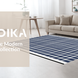 Contemporary Blue Geometric Elegance(Blue)