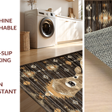 Ultra Soft Area Rug, Non Slip, Stain Resistant, Washable Area Rugs for Living Room, Bedroom, Cozy Natural Textured Aesthetic(Brown)