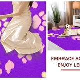 Ultra Soft Area Rug, Non Slip, Stain Resistant, Washable Area Rugs for Living Room, Bedroom, Charming Kids' Animal Graphic Style(Purple)