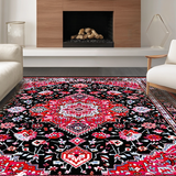 Elegant Distressed Circle Motif(Red)