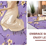 Ultra Soft Area Rug, Non Slip, Stain Resistant, Washable Area Rugs for Living Room, Bedroom, Cozy Garden-Inspired Welcome Mat(Purple)