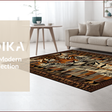 Ultra Soft Area Rug, Non Slip, Stain Resistant, Washable Area Rugs for Living Room, Bedroom, Chic Contemporary Animal Print Accent(Brown)
